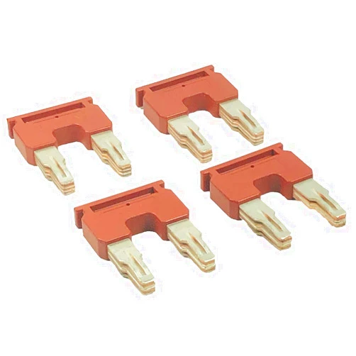 International Connector Dinkle DSS35N-02P DIN Rail Terminal Block Press-Fit Jumper DK35N Two Pole, Pack of 4