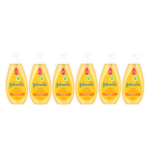 Johnson's Baby Shampoo with Tear-Free Formula, Shampoo for Baby's Delicate Scalp & Skin Gently Washes Away Dirt & Germs, Free of Parabens, Phthalates, Sulfates and Dyes, 25.36 fl. oz (750 ml) with Pump 6-Pack