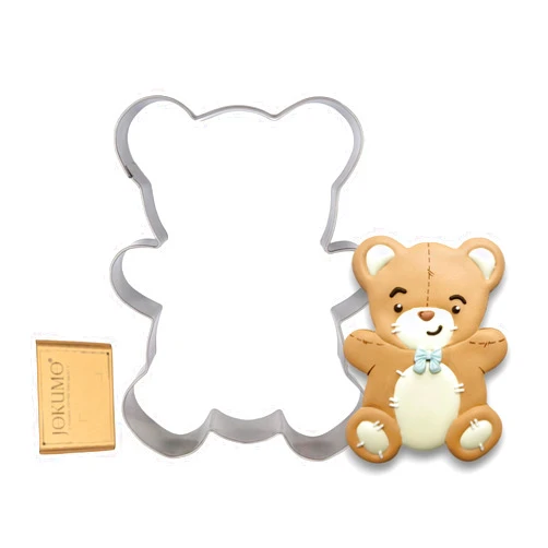 JOKUMO Teddy Bear Cookie Cutter 4” Large Shape Cookie Cutter Mold - 18/0 Stainless Steel