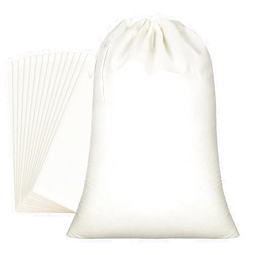 Pangda 15 Pcs Muslin Bags 15 x 22 Inch Cloth Bags with Drawstring Large Storage pouches Bulk Cotton Reusable Grocery pouches DIY Craft Sachet for Party Wedding Home Storage