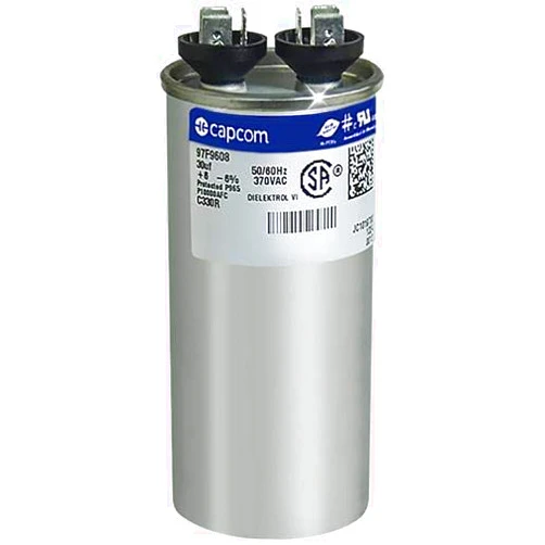 GE Genteq Capacitor Round Run 30 uf MFD 370 Volt VAC Z97F9608 97F9608