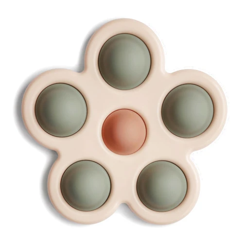 mushie Flower Press Toy (Dried Thyme/Natural/Shifting Sand)