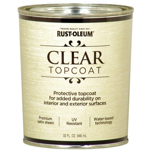 Rust-Oleum 253613 Metallic Accents Paint, Quart, Satin Clear, 32 Fl Oz (Pack of 1)