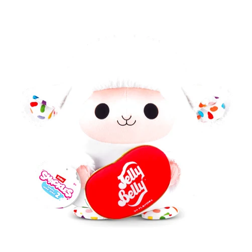 Snackles Series 2 Lamb & Jelly Belly 14 Inch Plush by ZURU, Ultra Soft Plush, Collectible Plush with Real Licensed Brands, Stuffed Animal, Giftable