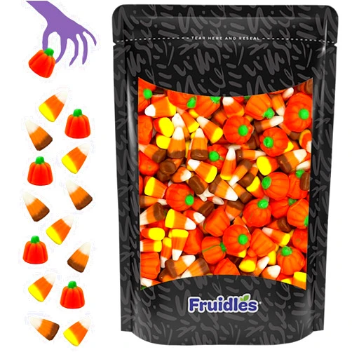 Fruidles Halloween Gummi and Candy Corn Autumn Mix, Delicious Gummy Candy, Party Favor (Half-Pound)