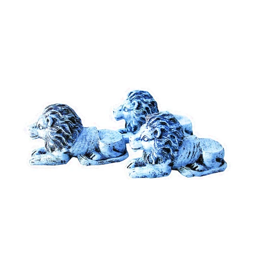 Goodman and Wife Set of 3 Poly Resin Lion Shaped Pot Feet or Planter Risers (Medium Size Lion Shape Each Measures 3.5 inches Long 2 inches Tall)
