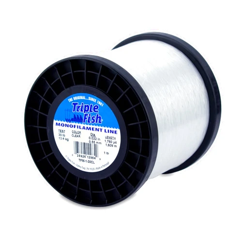 Triple Fish Monofilament Fishing Line - Strong Clear Pink Camo Color for Trolling, Bottom Fishing, Casting Main Line Catfish, Bass