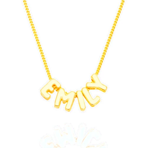 DALMARKT Initial Personalized Bubble Name Necklace for Women, 925 Sterling Silver Balloon initial necklaces for women, Customized Necklaces Gift for Birthday, Anniversary, Valentine’s &Christmas