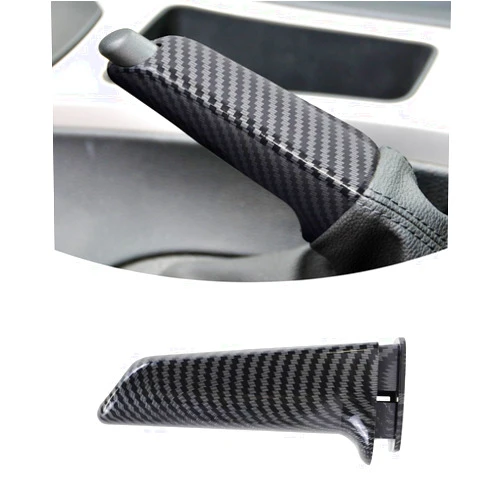 LIMBQS Car Handbrake Cover Grip Handle Lever for E90 E60 F30, Carbon Fiber Pattern Hand Brake Set Cover for 3 5 Series