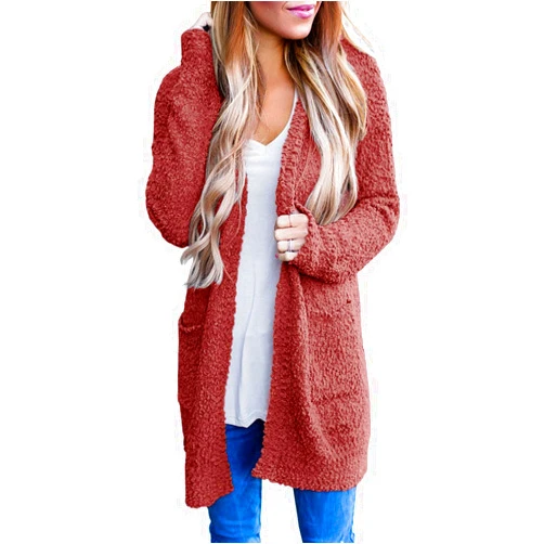 MEROKEETY Women's Long Sleeve Soft Chunky Knit Sweater Open Front Cardigans Outwear Coat