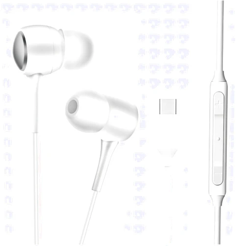 EGMITFX 2023 Type-C Stereo Earphones for Samsung Galaxy S23 Ultra/S22 Ultra/S21 Ultra/S20 Ultra/Note10+/S9/S8, in-Ear Earbuds Headphones with Mic & Volume Control, White