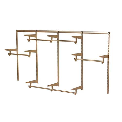 Knape & Vogt Closet Culture by Knape & Vogt Culture Steel Closet Champagne Nickel Shelving, 8 FT. Hardware Kit