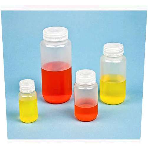 United Scientific® Unistore™ - Sample Containers with Lids - Laboratory Grade HDPE Wide Mouth Reagent Bottle - 16oz (500mL) Capacity - Sample Bottles with Caps, Plastic Bottles with Lids, Pack of 12