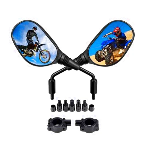 TOPMOUNT DeYeShiKi ATV Mirrors Motorcycle Mirrors,360 Degrees Ball-Type Adjustment,7/8