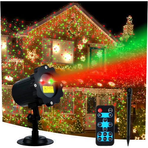GEDSTMDRK Christmas Projector Lights Outdoor, Waterproof Christmas Decorations Led Lights Projector with Remote Control Timer Indoor Firefly Lights for Xmas Yard Garden Holiday Party Home Decor Landscape Patio