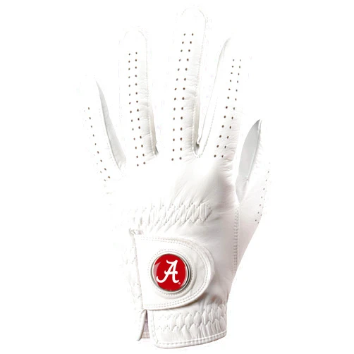 LinksWalker Collegiate Cabretta Leather Golf Glove with Magnetic Ball Marker