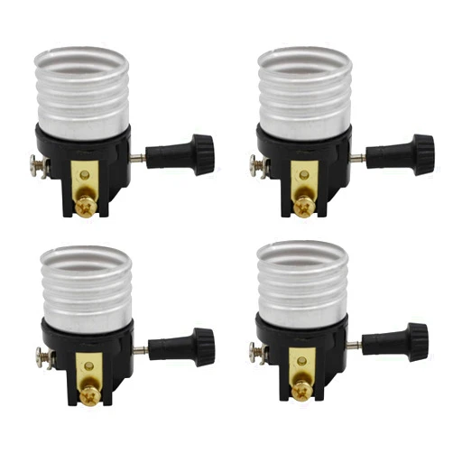 Shuicao 3 Way Socket Replacement for Lamps, Medium Base Interior Only | Pack of 4