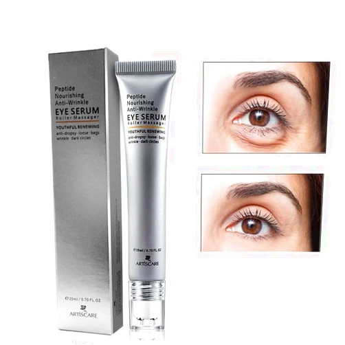 MIESCHER Eye Peptide Serum Eye Massage Roller Nourishing Relieve Loose Eye Bags Dark Circles Eye Skin Care Under Eye Cream for Fine Wrinkles and Puffiness Daily Skincare(Nourishing Grey)