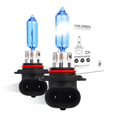 Sinoparcel Sinoaprcel 9005/HB3 Halogen High Beam Headlight,270% Brighter 5000K White Replacement for Standard 65W Bulb,Pack of 2