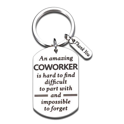 Aeolussoms Coworker Thank You Gifts Keychain Employee Appreciation Day Gifts for Women Men Birthday Farewell Leaving Away Retirement Gift for Coworker Colleague Leader Mentor Office Gift for Her Him
