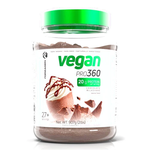 Forzagen Vegan Protein 360 2 Lbs 27 Servings, Plant Based Protein Extracted from Quinoa, Brown Rice and Pea Isolate Protein, Dairy, Soy and Gluten Free, Nom GMO (Chocolate Milkshake)
