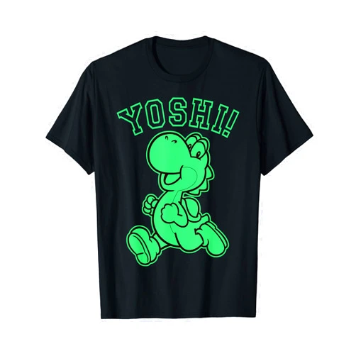 Super Mario Yoshi Green Run Classic Graphic T-Shirt T-Shirt