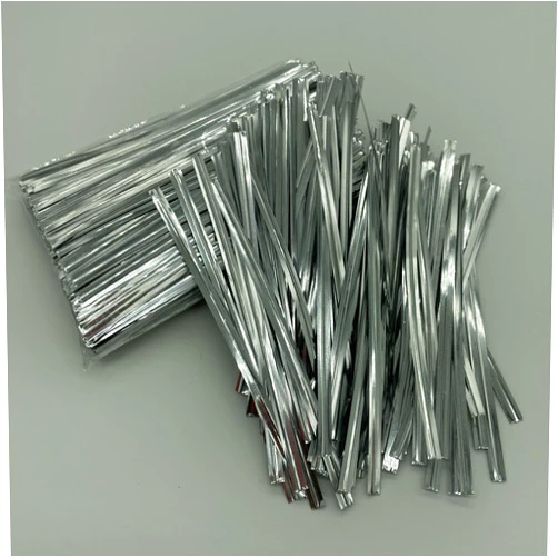 Bairdish 800 Pcs Twist Ties 6 Colors Reusable Metal Cable Ties,Suitable for Treat Bags Bread Candy Bags Party Gift Bags and Cord Twist,Garden Plants Ties,DIY Colorful Twist Strap etc(Silvery,4inch)