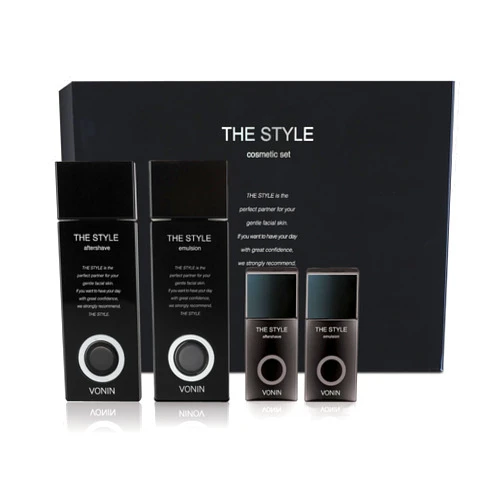 VONIN (The Style Aftershave Set, 11.5fl oz) - Men's Skincare Kit for Smooth Skin CoQ10, Cypress, AHA | Korean Skincare