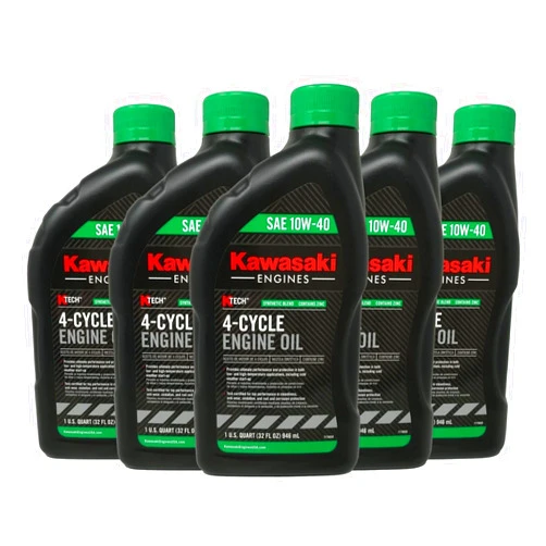 Generic 5-Pack of SAE 10W40 4-Cycle Engine Oil Compatible with Kawasaki Motors