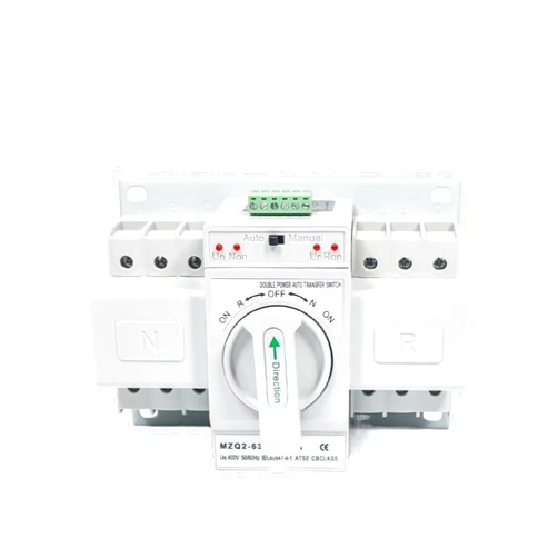 ZIPCOM Double Power Automatic Transfer Switch AC 220V 3 Pole 63 Amps Double Power Generator Automatic Transfer Switch ATS