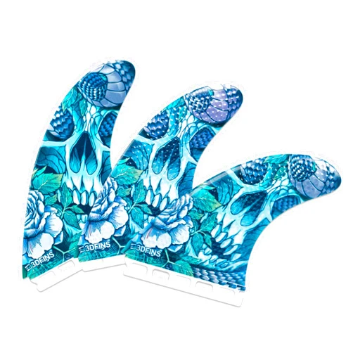 3D Fins 3DFINS High Performance Surfboard Fins Large GOHARD Thruster (3 Fins), Futures Base - Dimple Technology – Maximum Control