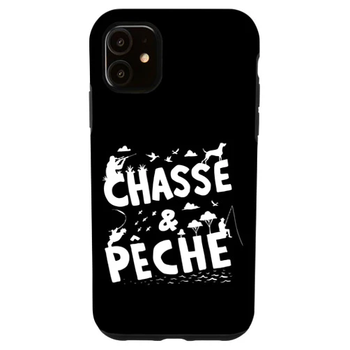 Great French TV Fishing Hunting Art Quote Design iPhone 11 Chasse & Pêche French Fishing Hunting Quote Design Case
