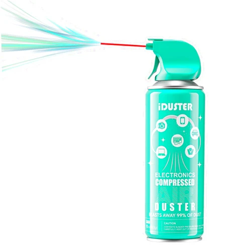 IDuster Compressed Air Duster Can for Electronics - 10oz Disposable Keyboard Cleaner Air Spray for Computer Cleaning