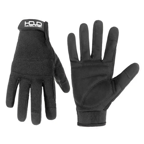 HANDLANDY Mens Work Gloves Touch screen, Utility Mechanic Gloves, Flexible Breathable Fit- Padded Knuckles & Palm