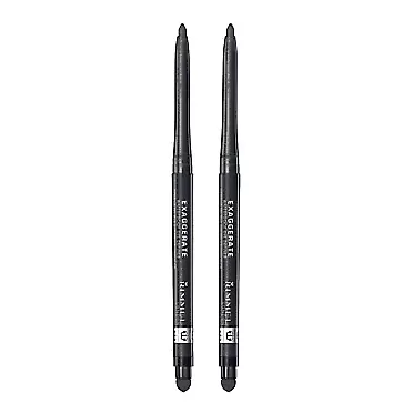Rimmel Exaggerate eye definer, starlit black, Pack of 2 2 Count (Pack of 1) Starlit Black