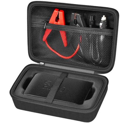 Casmilee Case for Halo Bolt 58830/57720/ Air 58830/ ACDC Max 55500 mWh/ Air + Portable Emergency Power Kit, Storage Holder for Air Nozzles, Extra Accessory, Car Jump Starter, and Charger- Black (Box Only)