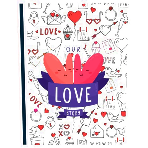 Journals Library Our Love Story: Daily Reflections Line journal, A Couple’s Journal To Know Each Other Better