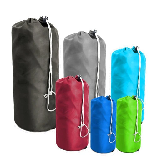 BeeGreen Small-Drawstring Pouch-Bags 6 Pack with Dust Flap Stuff Sack Bags for Travel, Camping, Outdoor Products