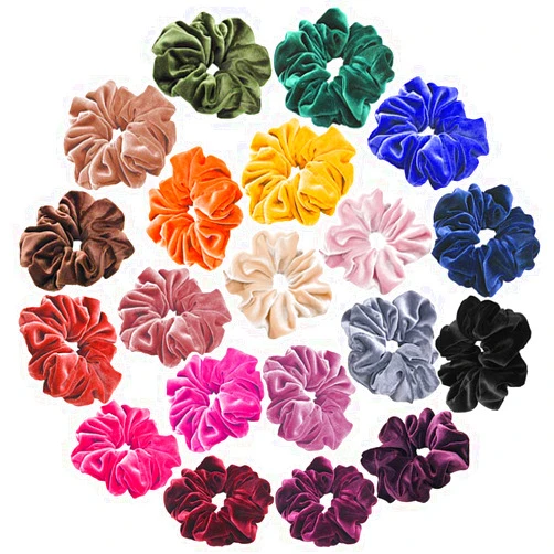 J-MEE 20 Pcs Hair Scrunchies Velvet Elastic Hair Bands Scrunchy Hair Ties Ropes Scrunchie for Women Girls and Ladies Hair Accessories - 20 Assorted Colors