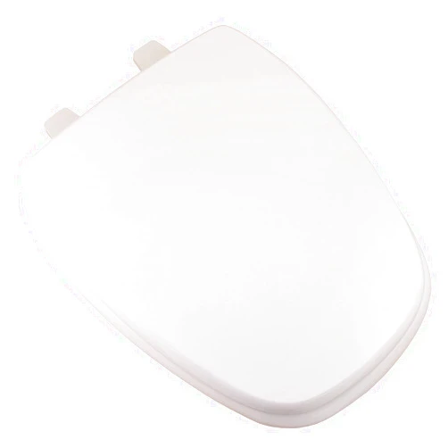 Jones Stephens Comfort Seats C050WD00 Deluxe MDF Wood Elongated Toilet Seat and Plastic Hinges, White