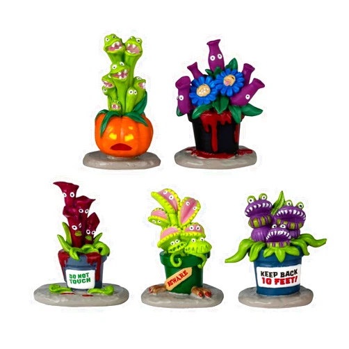 Lemax Hungry Houseplant Horror, set of 5#44314