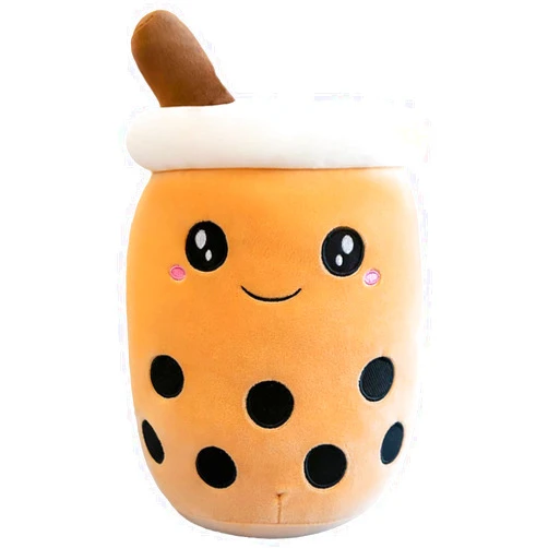 VSFNDB Cute Boba Tea Plush Stuffed Animal 14 Inch Bubble Tea Kawaii Plushies Cartoon Soft Milk Tea Cup Cuddly Pillow Home Hugging Birthday Gift for Children Kids Boys Girl Room Decor Bedtime, 14Inches