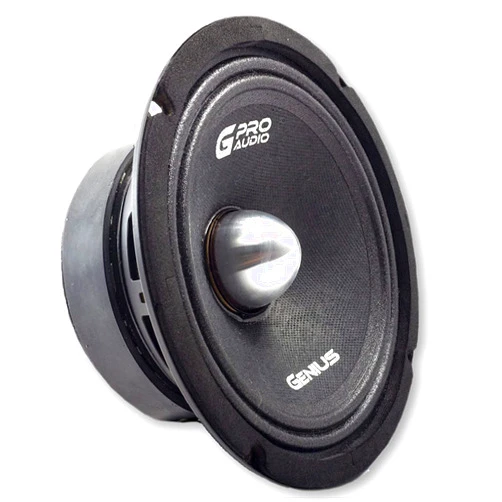Genius Audio GPRO-M1065B 6.5 Midrange Speakers, 300 Watts Max 150 Watts RMS, Pro Audio, Aluminium Bullet Car Audio Speaker Ferrite Magnet, 4 Ohm, Reinforced Paper Cone (1 Speaker)