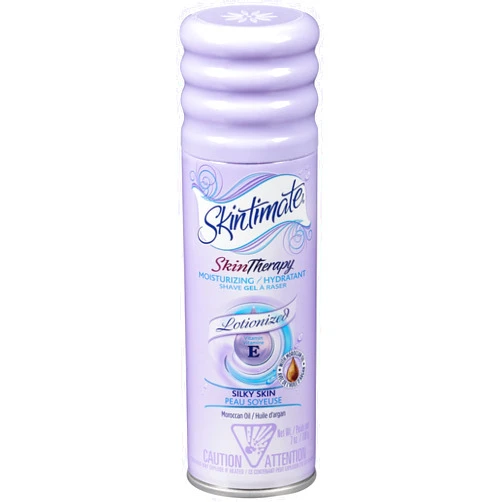 Skintimate Skin Therapy Lotionized Moisturizing Shave Gel for Women, Vitamin E and Moroccan Oil, 7 Ounce