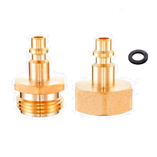 FABULWAY Lead-Free Brass Winterize Blow Out Adapter for Sprinkler Systems Air Compressor Quick Connect 1/4