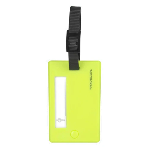 Travelon Set of 2 Luggage Tags-Swivel, Lime, 6.63 x 3.5 x 0.13