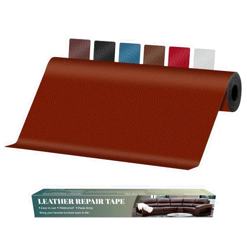 NZDWZDN Leather Repair Patch Self Adhesive 17x79 inch Large Leather Repair Kit for Furniture Leather Repair Tape Sofas Vinyl Repair Patch Kit for Car Seats Couches Boat Seat Chairs Handbags(Brown)