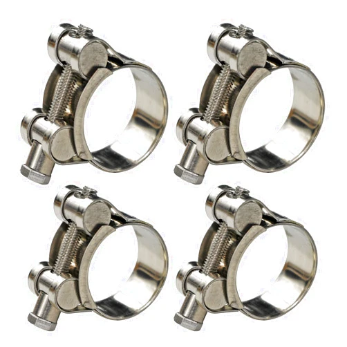 AKIHISA T-Bolt Hose Clamps,304 Stainless Steel Heavy Duty Adjustable Tube Clamps (17-19mm 4pack)