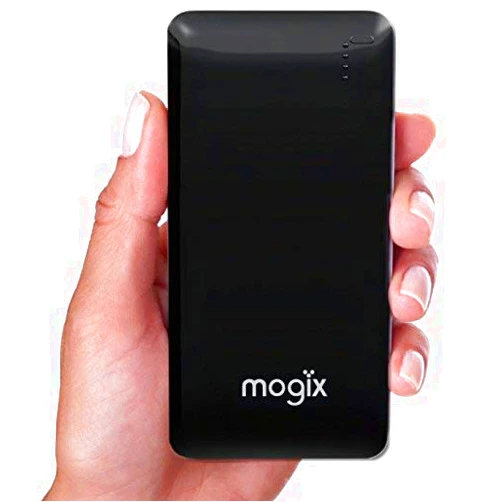 Mogix External Power Bank Charger Fast USB Ports Compact Best Travel Phone Accessories TSA Compliant Carry-on