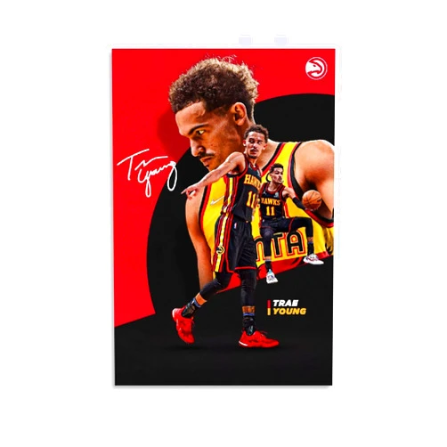 WYOERN Trae Young Poster 12X18inches Unframed Canvas Sports GYM Decor Room Aesthetic Vintage Funny Cool Picture Wall Art Basketball